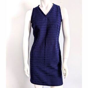 Versace Jeans Couture Blue Ribbed Bodycon  dress